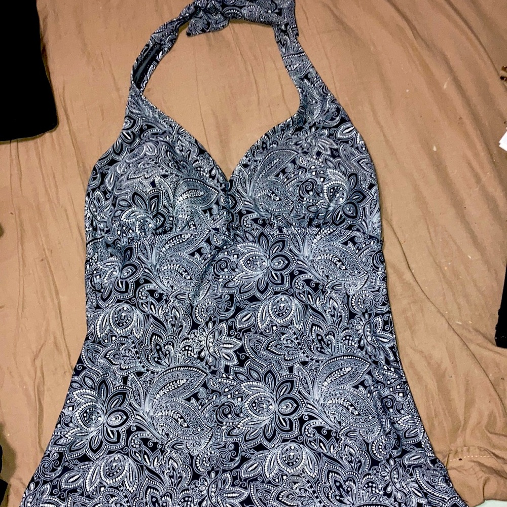 Gottex blue women’s tank kini